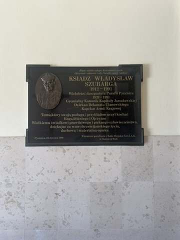 Memorial plaque for Ks. Władysław Szubarga